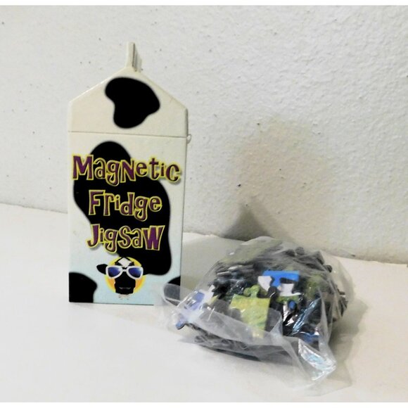 Cow Theme Magnetic Fridge Jigsaw Loncraine Broxton Milk Carton 100-Piece Puzzle - Picture 7 of 7